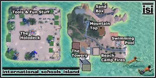 International Schools Island Estate in the Virtual World Second Life