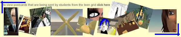 snapshots that are being sent by students who are in the  second life teen grid